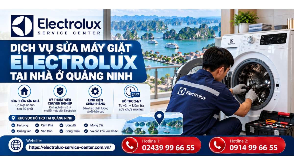 Dịch vụ sửa máy giặt Electrolux tại nhà ở Quảng Ninh Website: https://electrolux-service-center.com.vn/