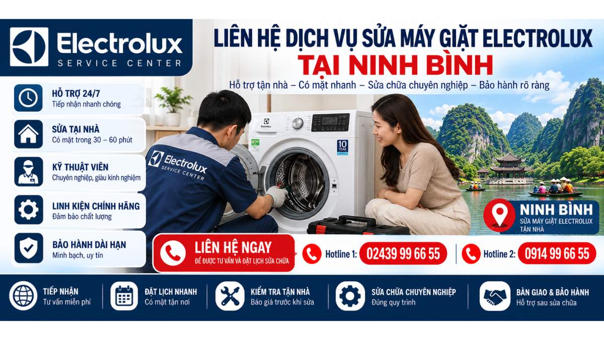 Liên Hệ Dịch Vụ Sửa Máy Giặt Electrolux Tại Ninh Bình Website: https://electrolux-service-center.com.vn/