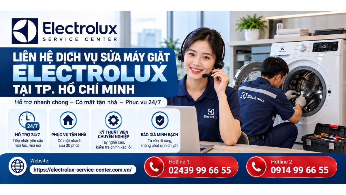 Liên hệ dịch vụ sửa máy giặt Electrolux tại TP. Hồ Chí Minh Website: https://electrolux-service-center.com.vn/