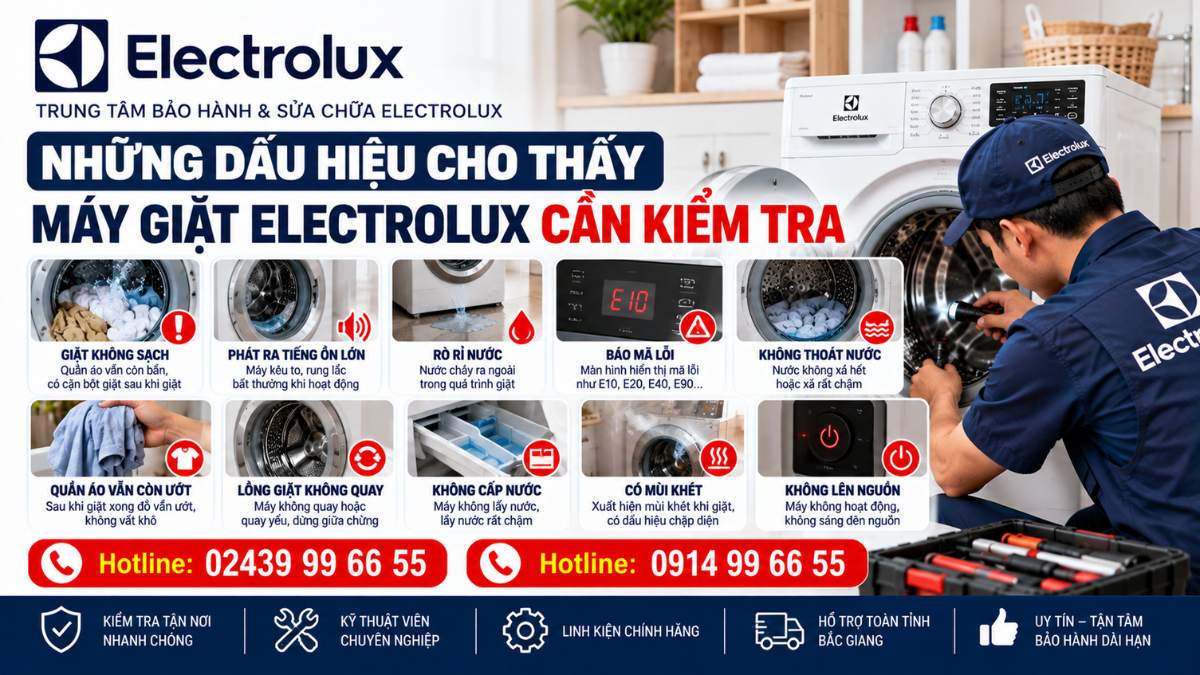 Những Dấu Hiệu Cho Thấy Máy Giặt Electrolux Cần Kiểm Tra Website: https://electrolux-service-center.com.vn/