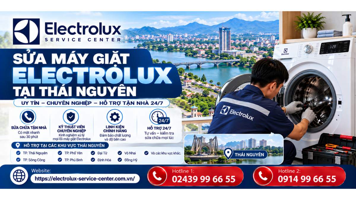 Sửa máy giặt Electrolux tại Thái Nguyên Website: https://electrolux-service-center.com.vn/