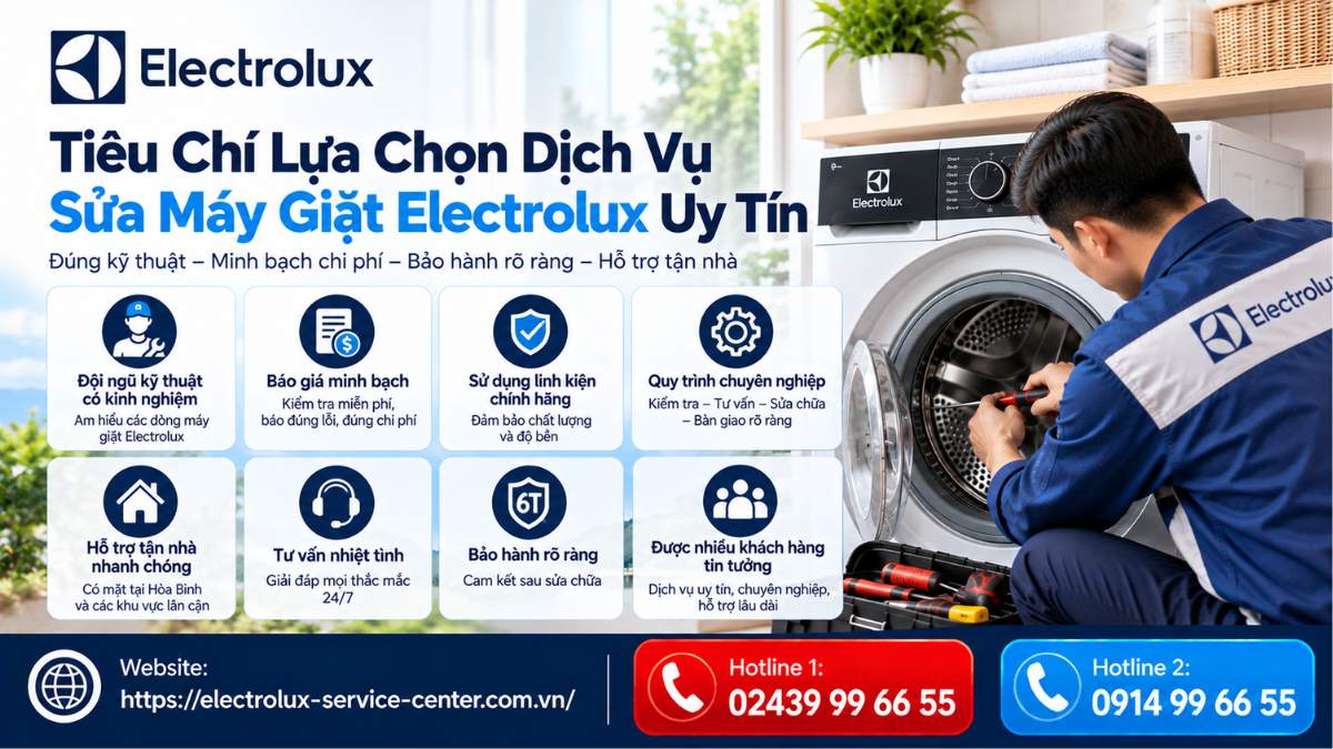 Tiêu chí lựa chọn dịch vụ sửa máy giặt Electrolux uy tín Website: https://electrolux-service-center.com.vn/
